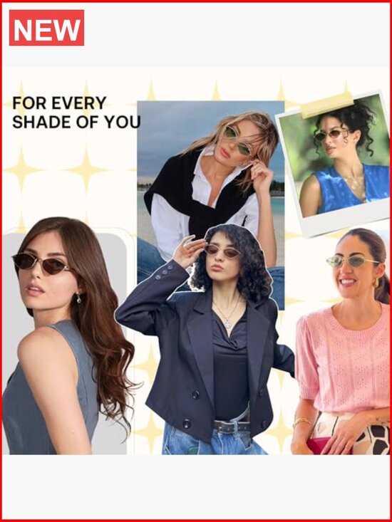 Retro Polarized Sunglasses Womens Mens Vintage Narrow Irregular Shades UV400